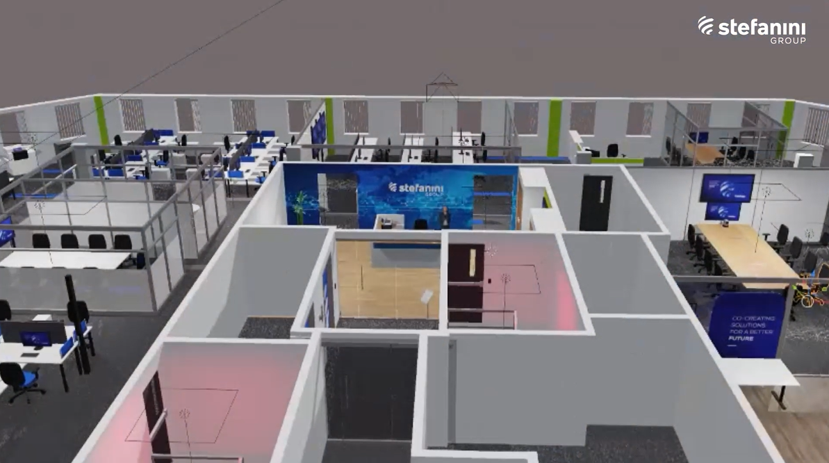 3D Blender rendering of a building Floorplan